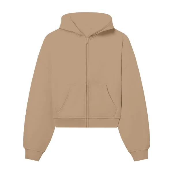 The Drop Cut Women’s Crop Zip Front Hoodie