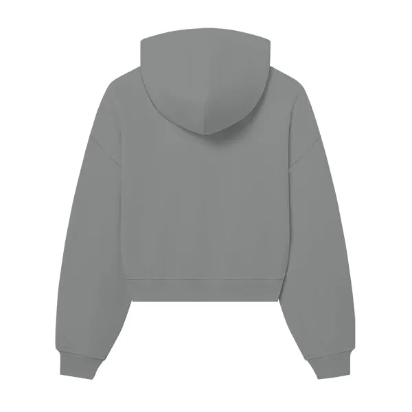 The Drop Cut Women’s Crop Zip Front Hoodie