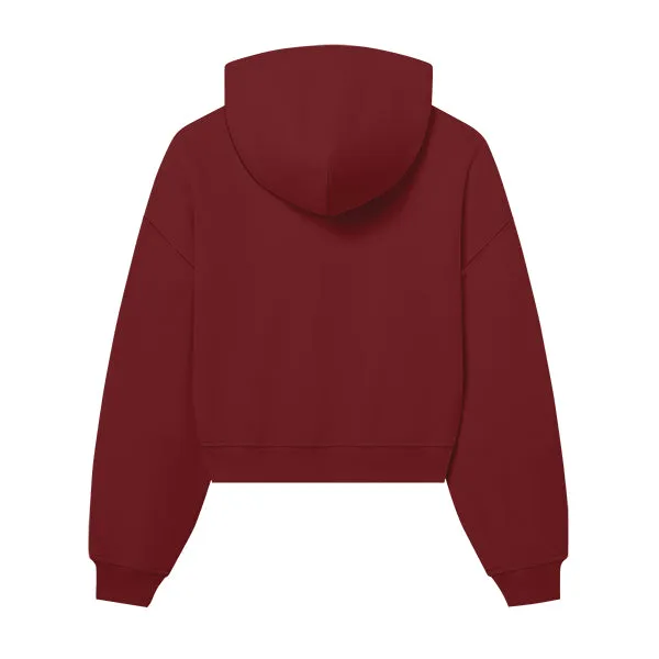 The Drop Cut Women’s Crop Zip Front Hoodie