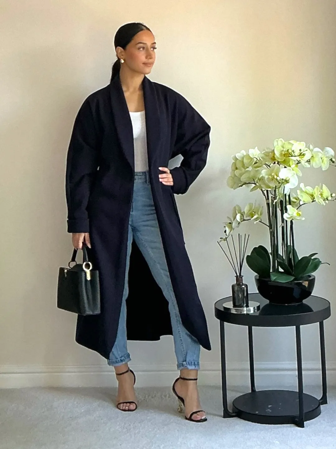 The Navy Woodland Wrap Coat