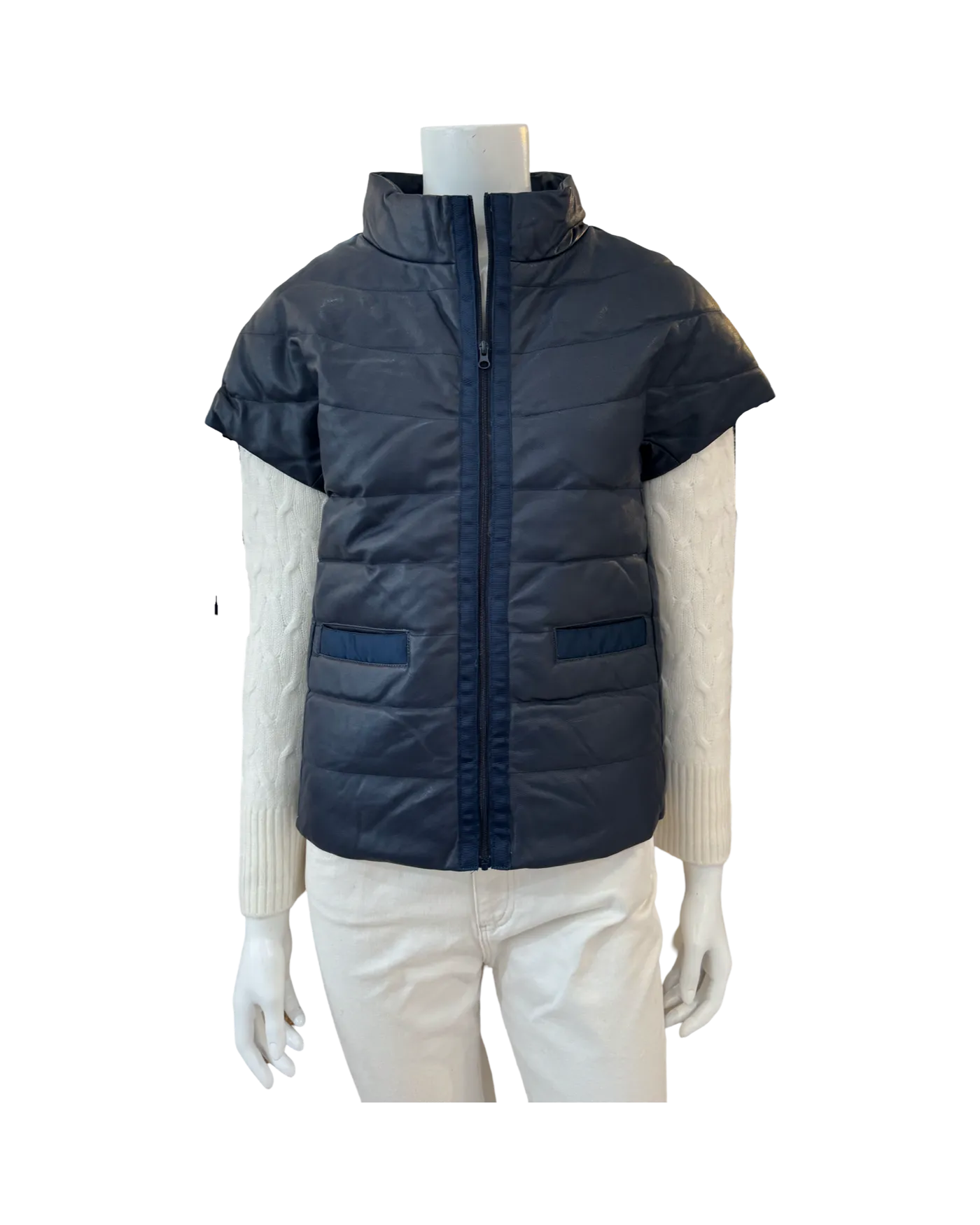 The Royal Palm Vest in Navy by Cortland Park