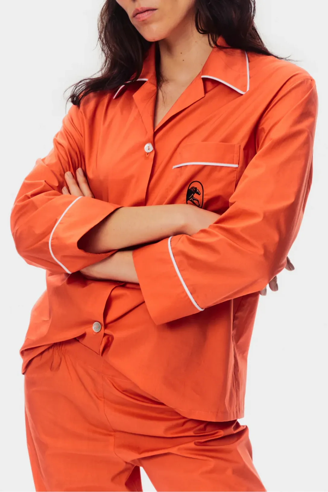 The Sleeper Cotton Pajama Set | Mandarin