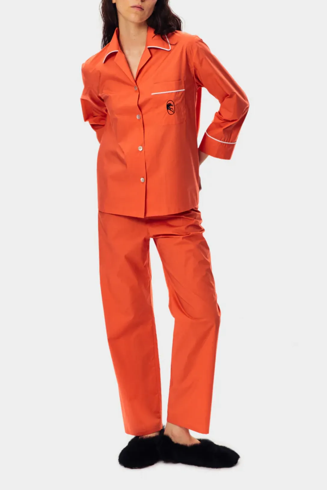 The Sleeper Cotton Pajama Set | Mandarin