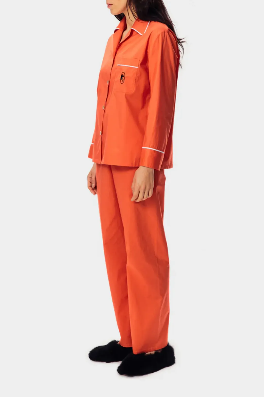 The Sleeper Cotton Pajama Set | Mandarin