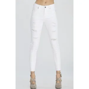 The Ultimate White Mid-Rise Skinny Jeans