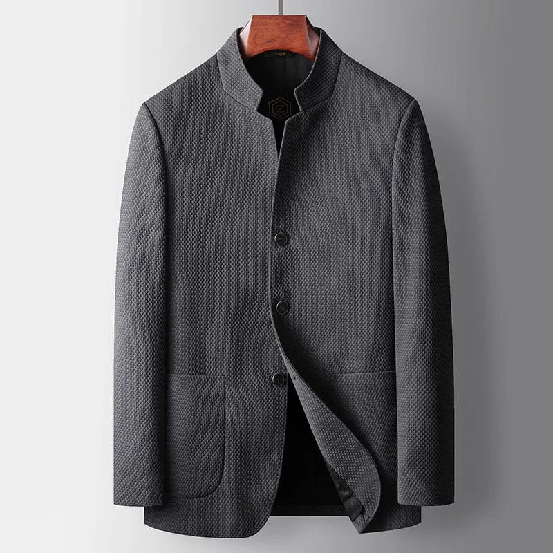 The Winchester Textured Mandarin Jacket