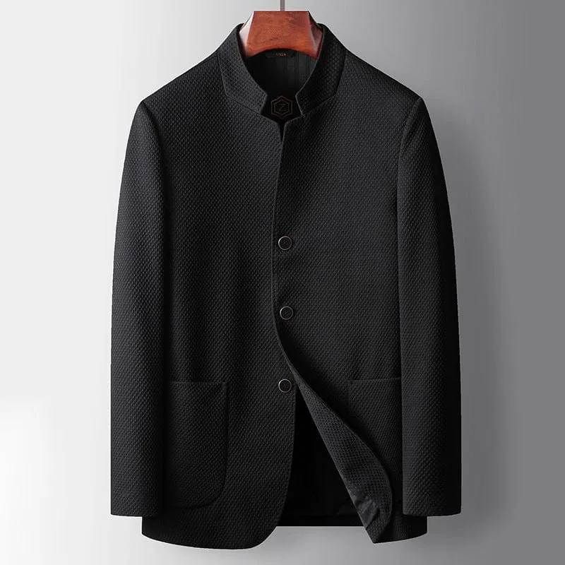 The Winchester Textured Mandarin Jacket