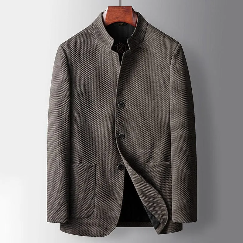 The Winchester Textured Mandarin Jacket