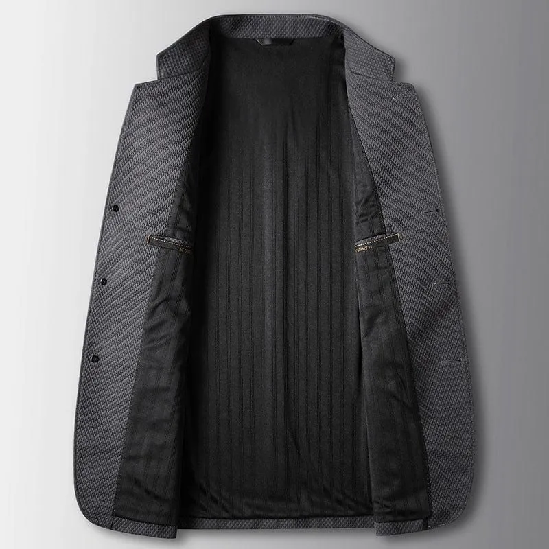 The Winchester Textured Mandarin Jacket