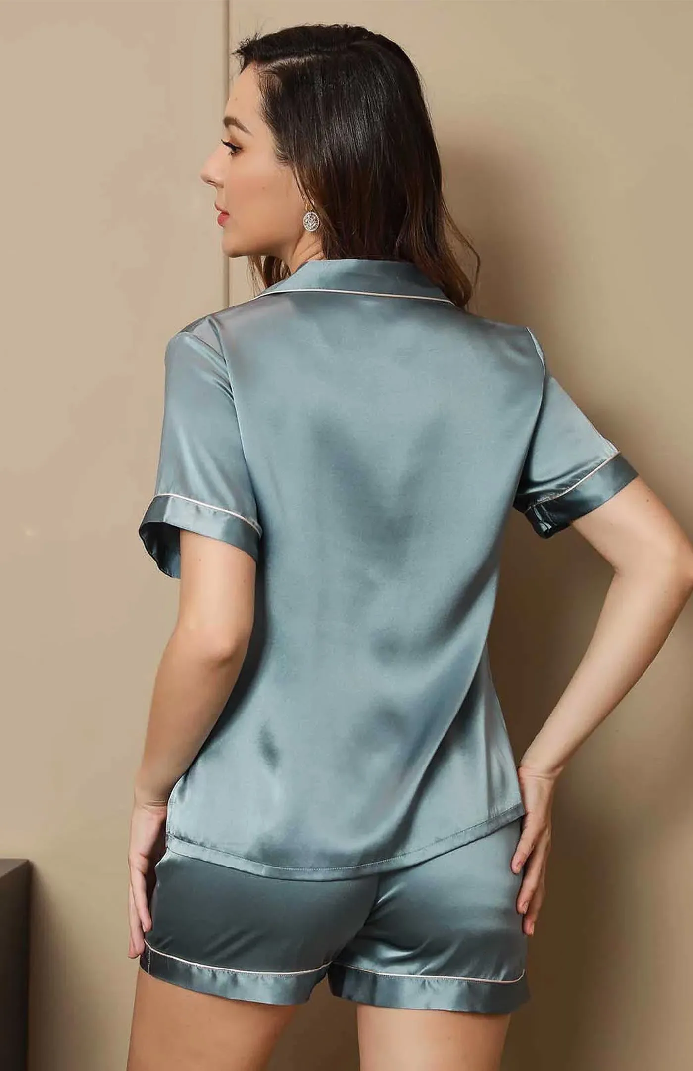 Tiffany Blue | Midnight Satin Muse Set