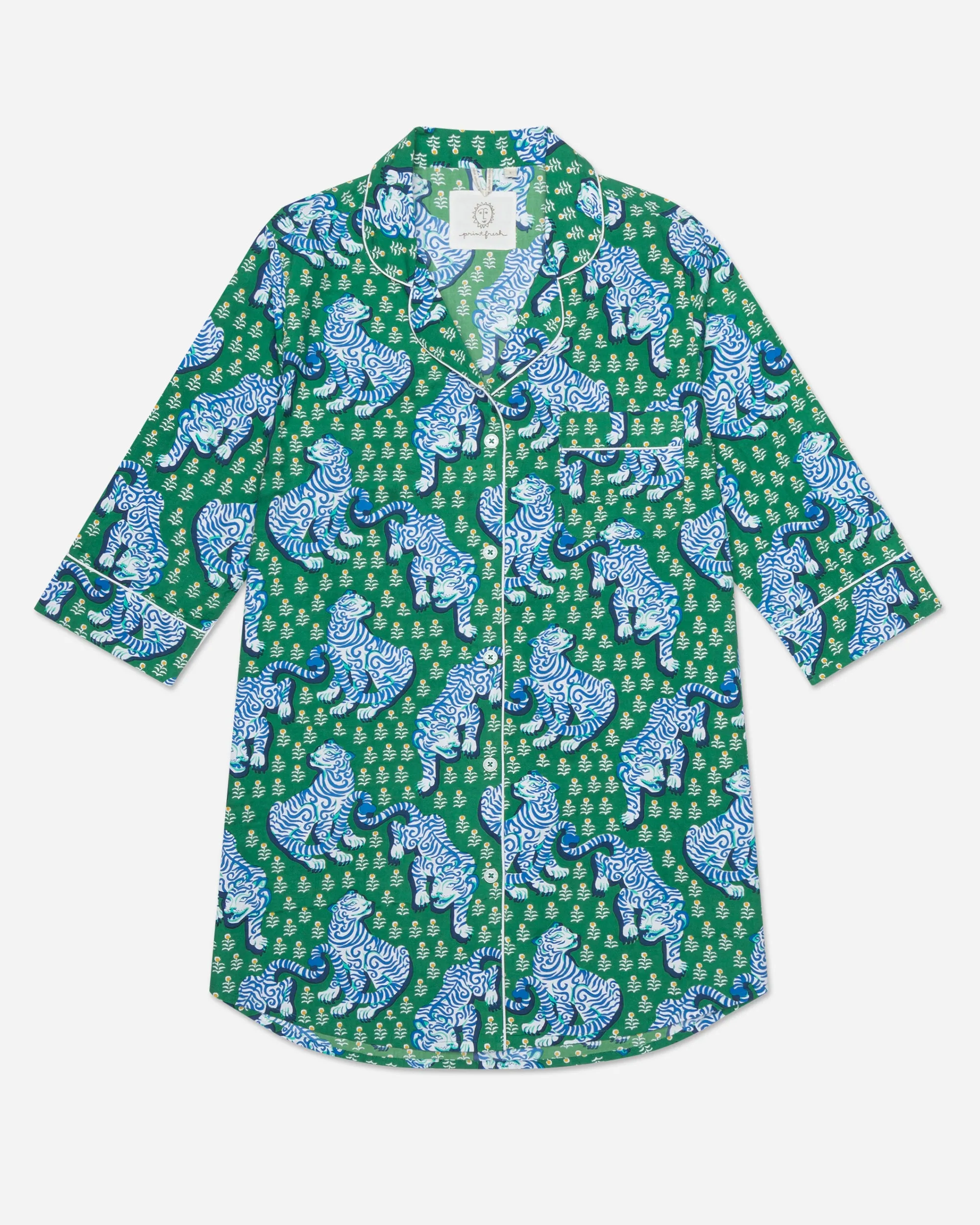 Tiger Queen - Sleep Shirt - Jade