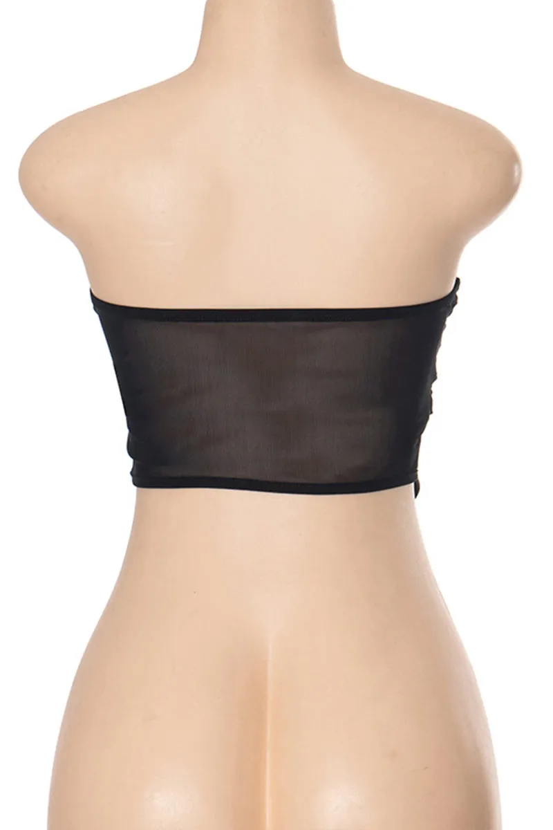 TL616 Bow Adorned Corset Top