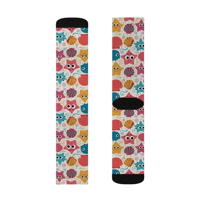Trendy Fashion Socks with Starfishes and Sea Shells