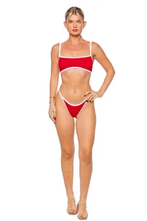 Tyler Red Contrast Bikini Set