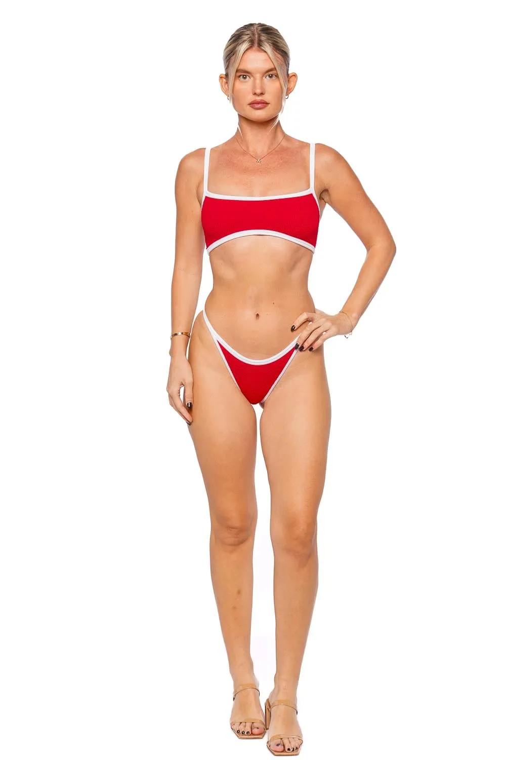 Tyler Red Contrast Bikini Set