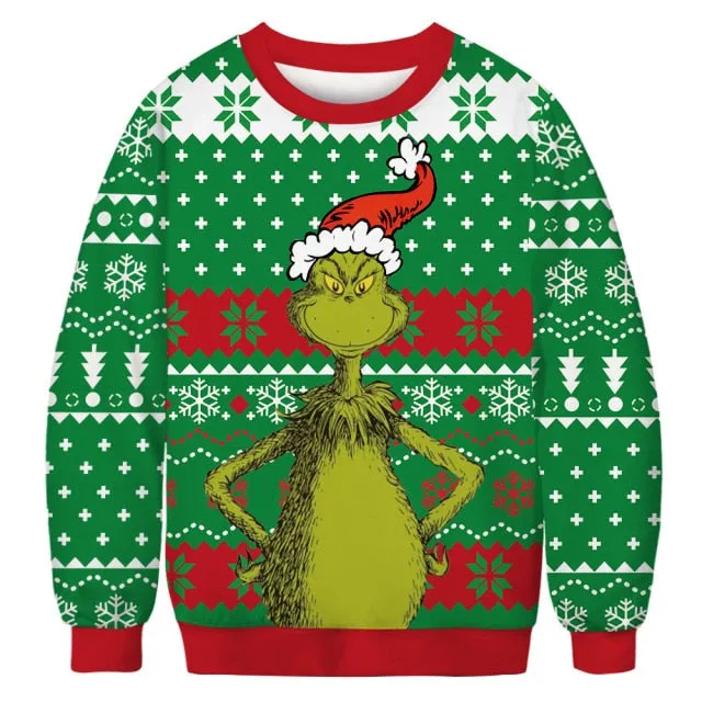 Ugly Christmas Sweater with Fun 3D Prints