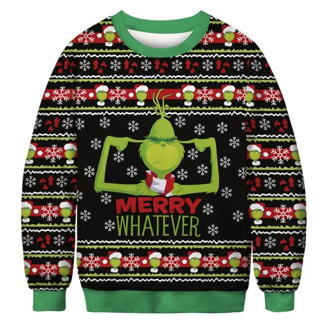 Ugly Christmas Sweater with Fun 3D Prints