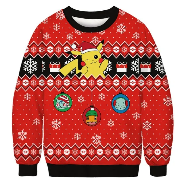 Ugly Christmas Sweater with Fun 3D Prints
