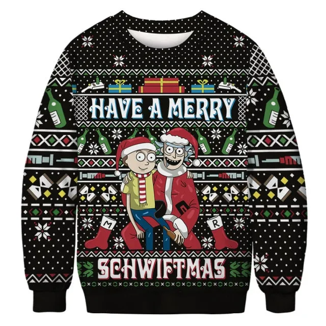 Ugly Christmas Sweater with Fun 3D Prints