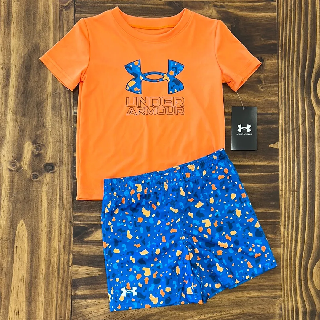 Under Armour Boy UA Boost Printed Short - Photon Blue