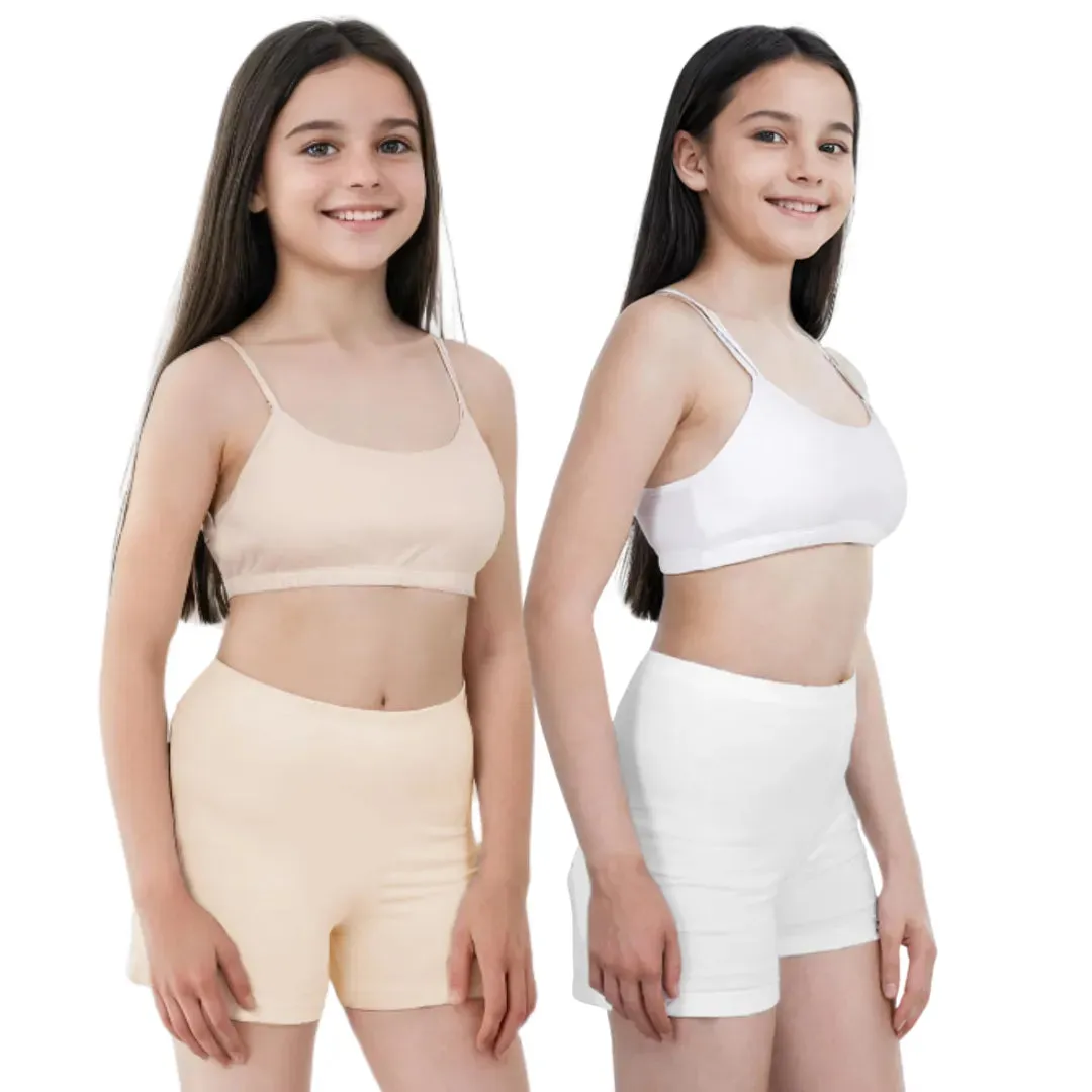 Under Dress Shorts | Full Hip Coverage | Prevents Inner Thigh Chafing | 2 Pack