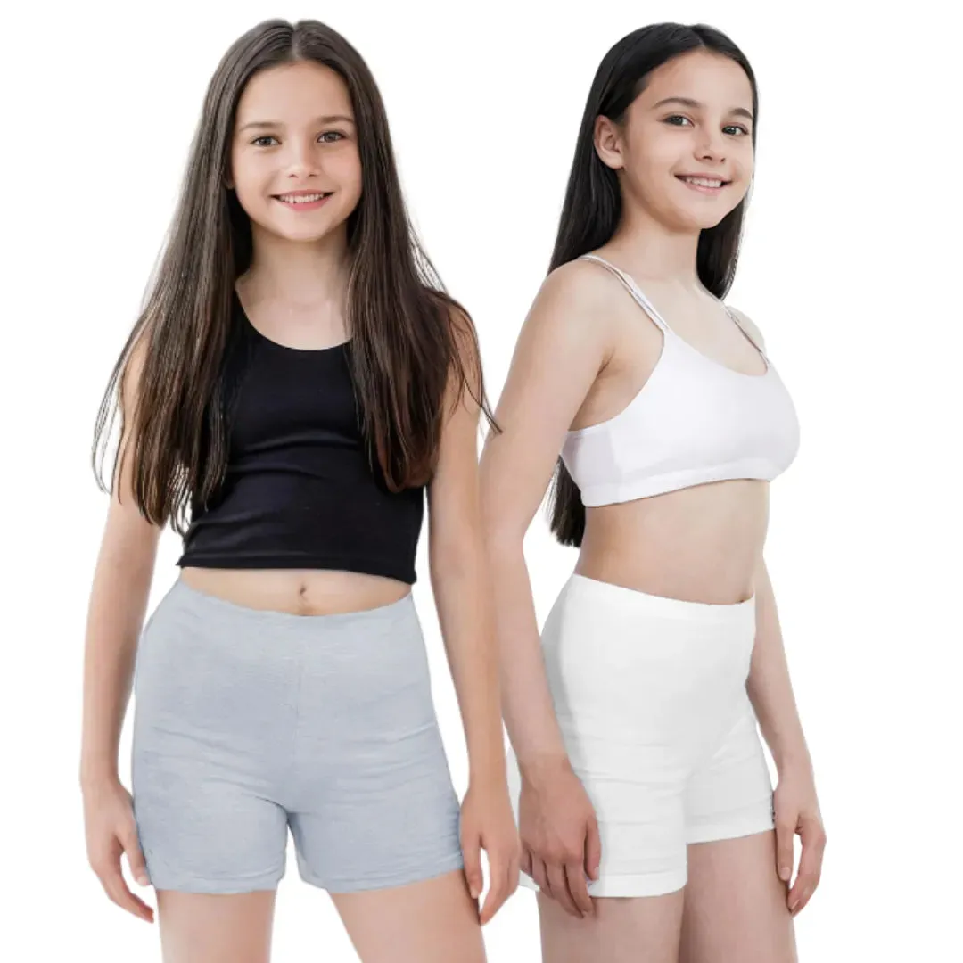 Under Dress Shorts | Full Hip Coverage | Prevents Inner Thigh Chafing | 2 Pack