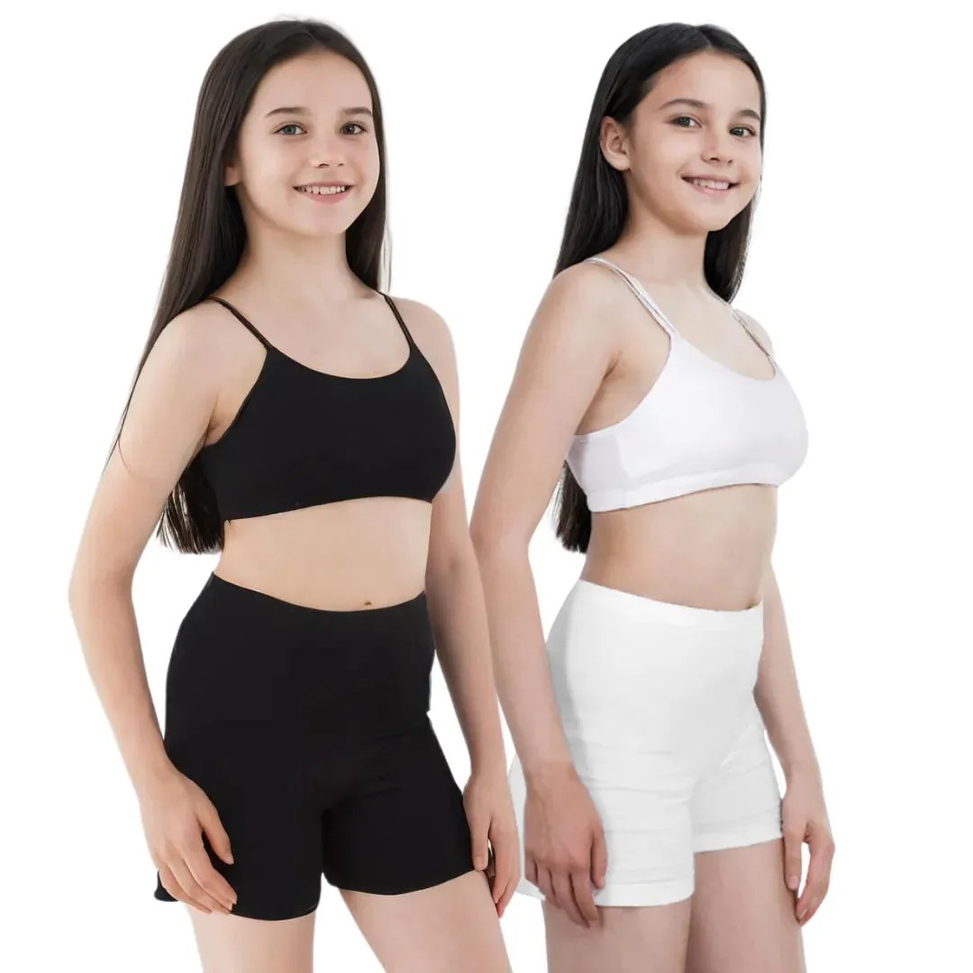 Under Dress Shorts | Full Hip Coverage | Prevents Inner Thigh Chafing | 2 Pack