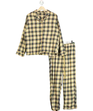 Uniqlo Yellow And Blue Check Pyjamas UK S