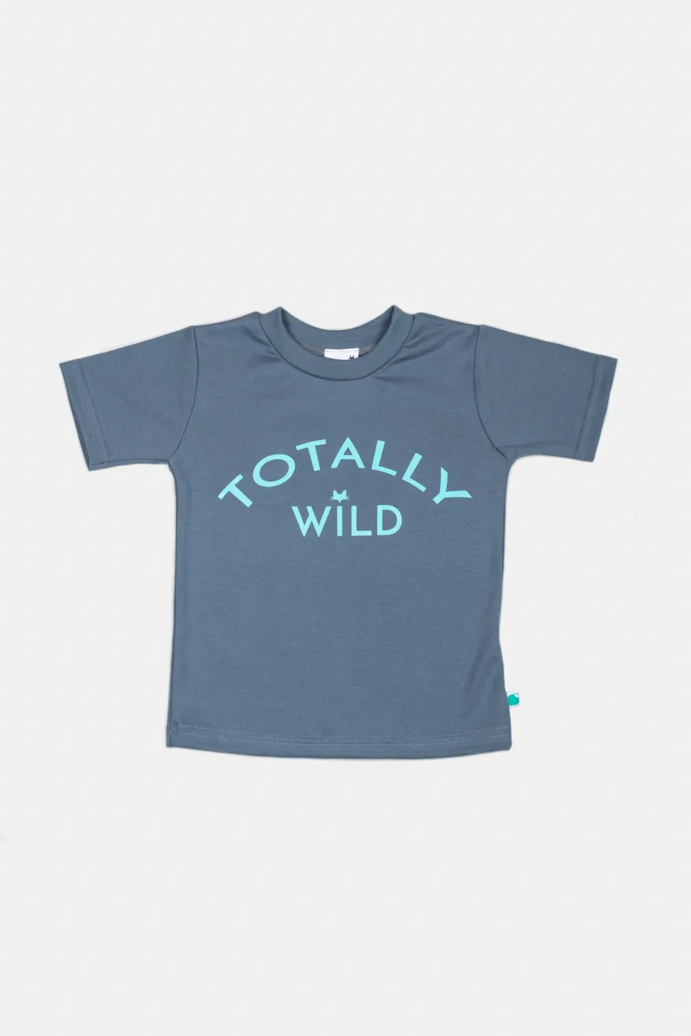 Unisex Organic Cotton 'Totally Wild' slogan T-shirt - Grey
