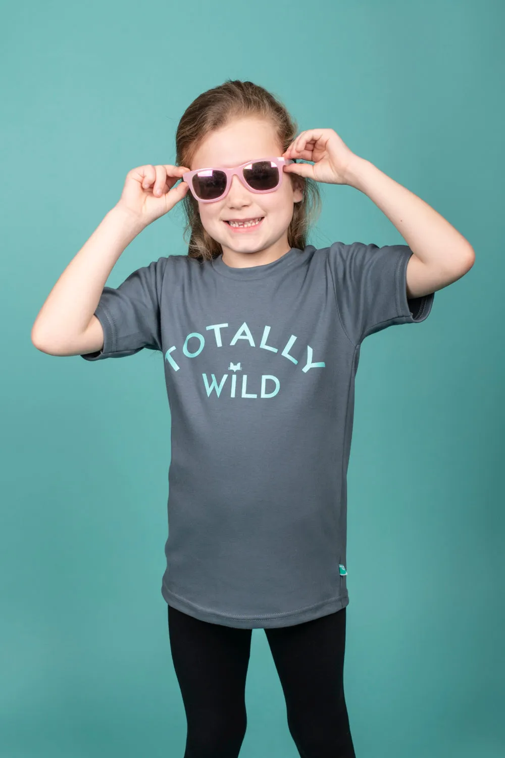 Unisex Organic Cotton 'Totally Wild' slogan T-shirt - Grey