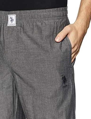 U.S. Polo Assn. Men's Regular Fit Track Pants (I658-002-PL_Black Chambray_M)