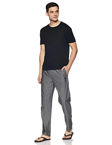 U.S. Polo Assn. Men's Regular Fit Track Pants (I658-002-PL_Black Chambray_M)