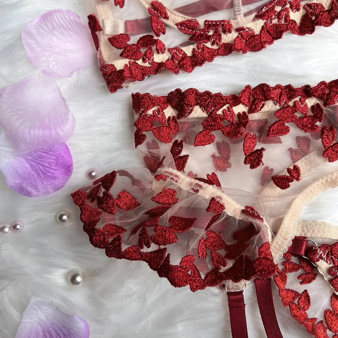 Valentine Heart Lace Lingerie Set