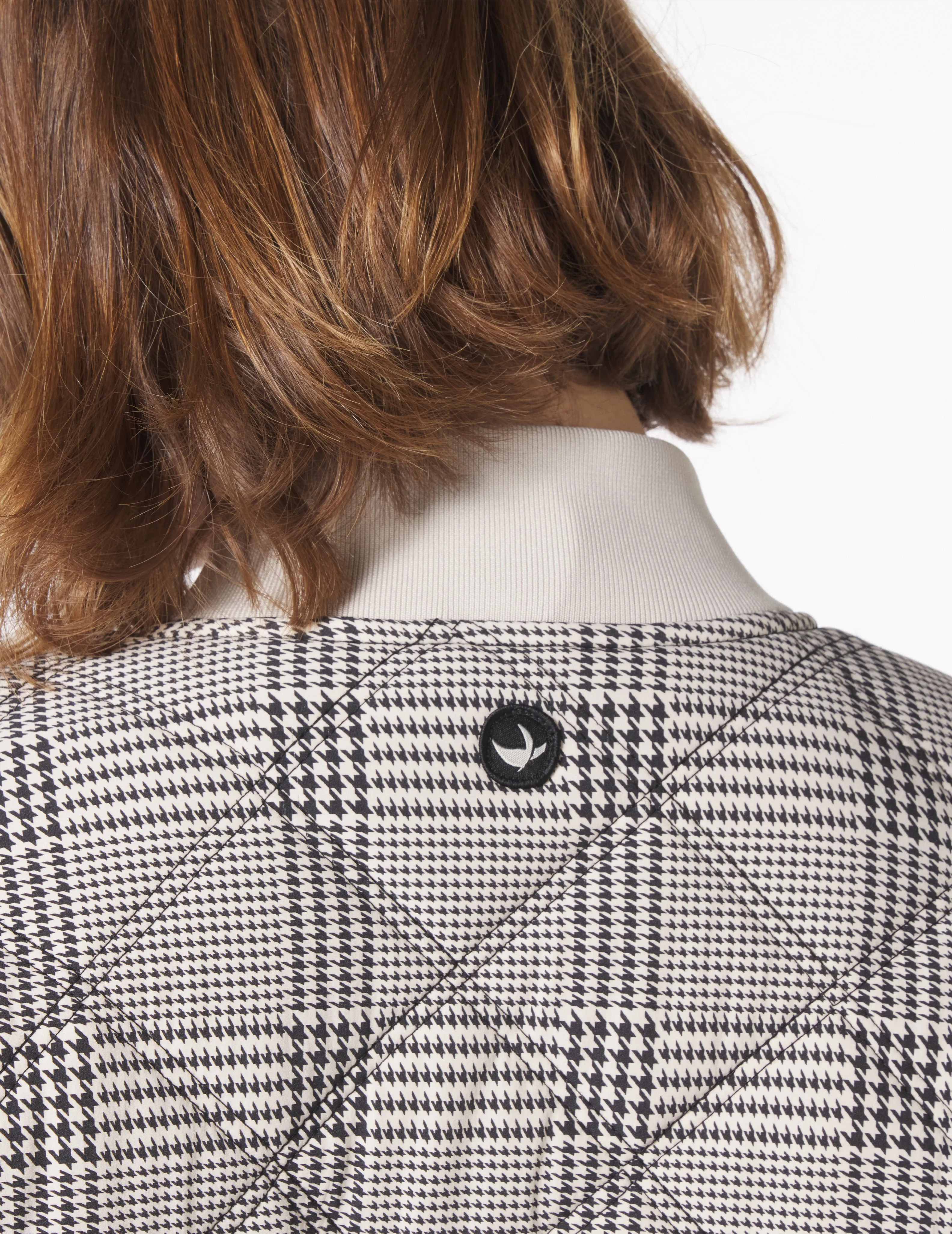 Varsity Jacket: Oatmilk/Black Glen Plaid