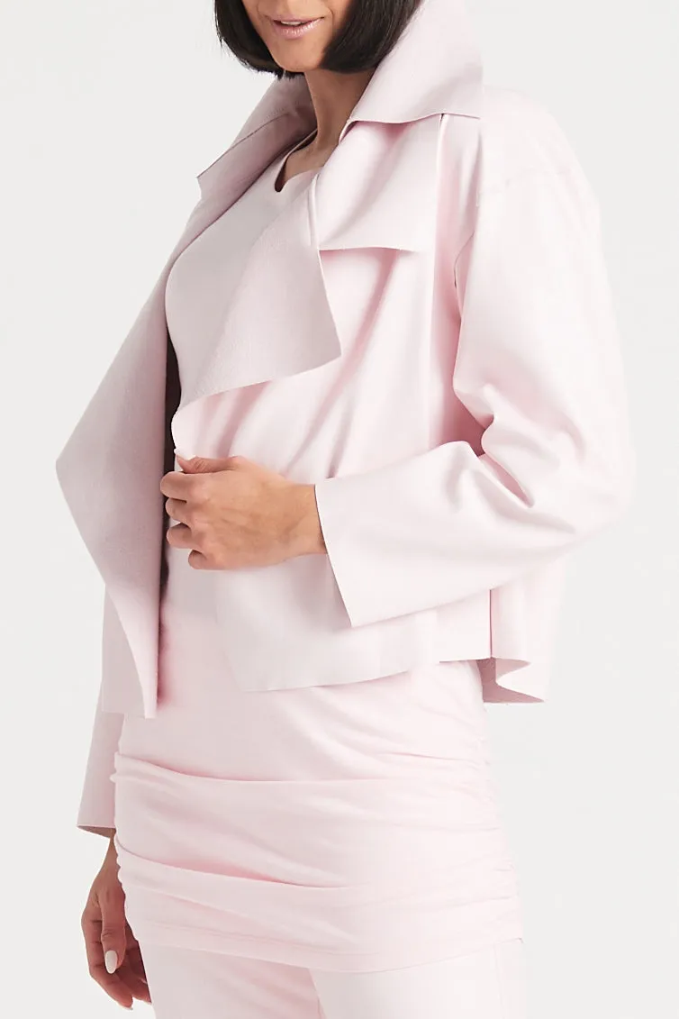 Vegan Leather Triple Collar Jacket