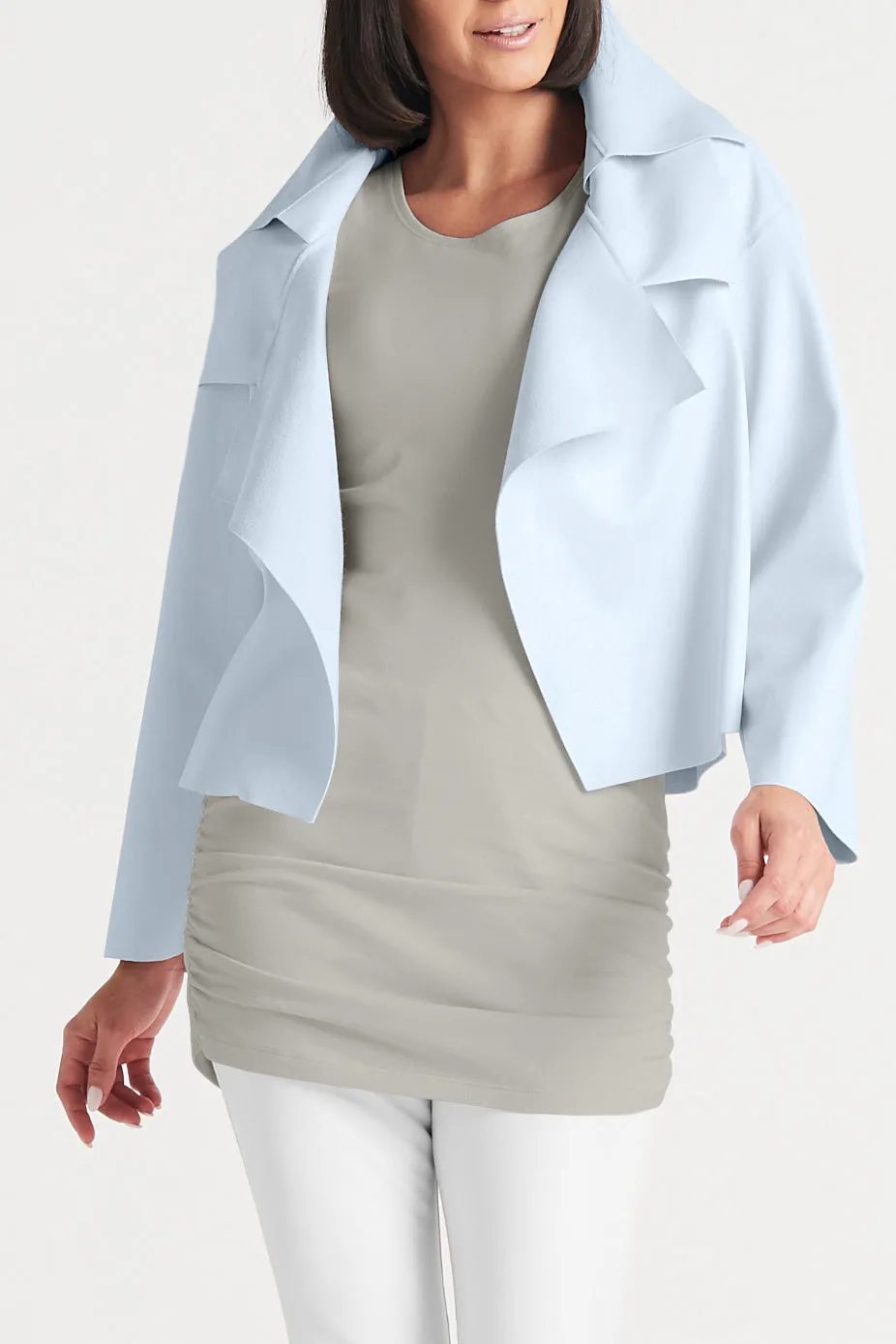 Vegan Leather Triple Collar Jacket