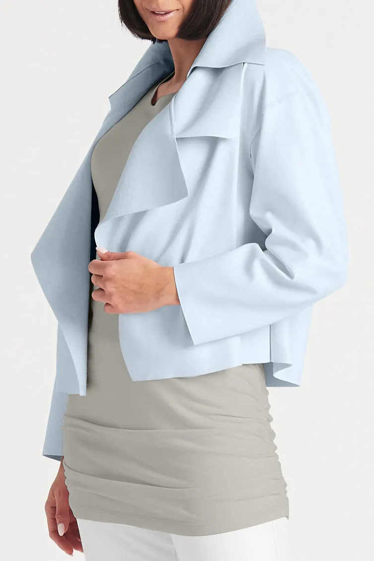 Vegan Leather Triple Collar Jacket