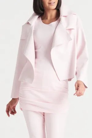 Vegan Leather Triple Collar Jacket