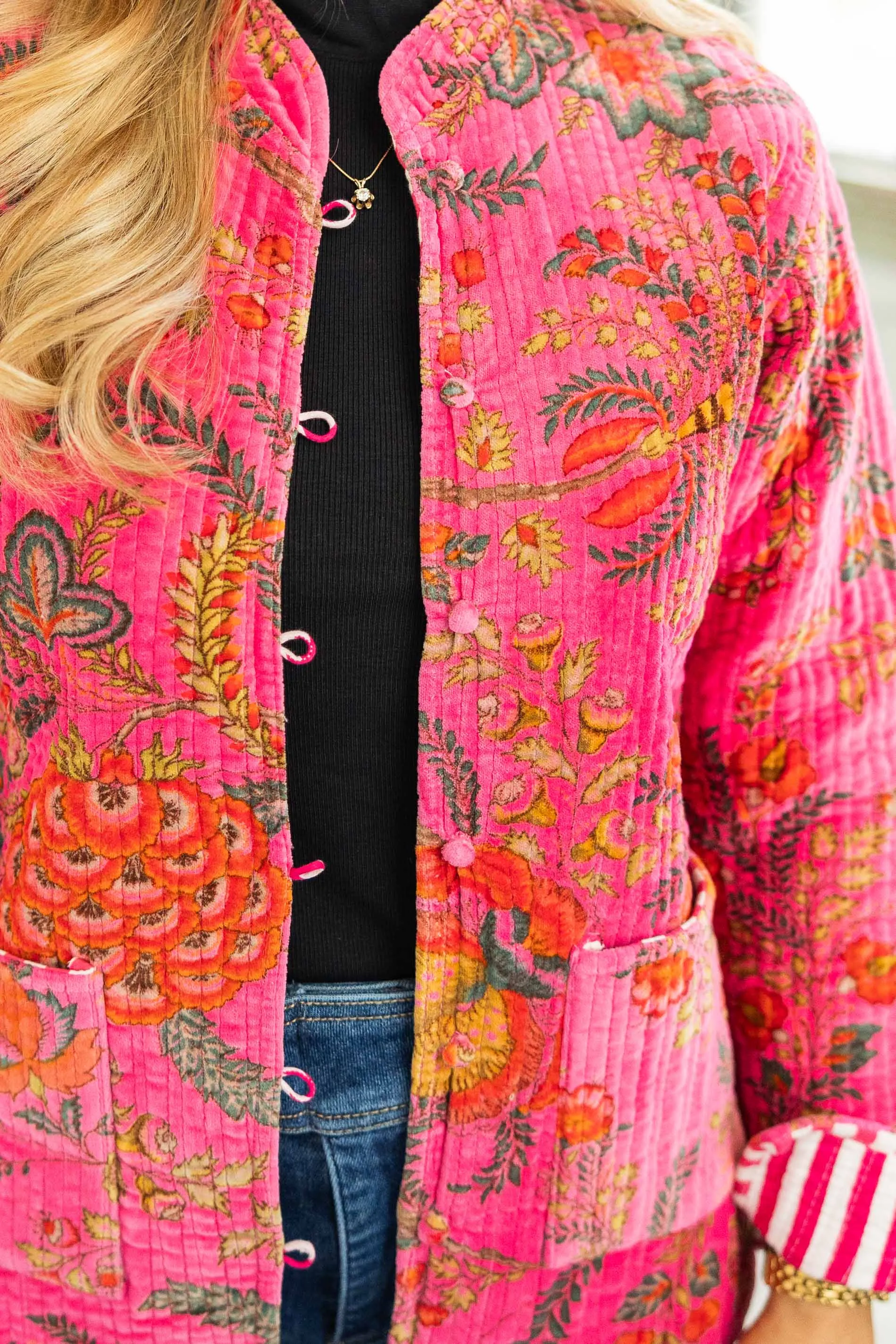 VELVET QUILTED JACKET