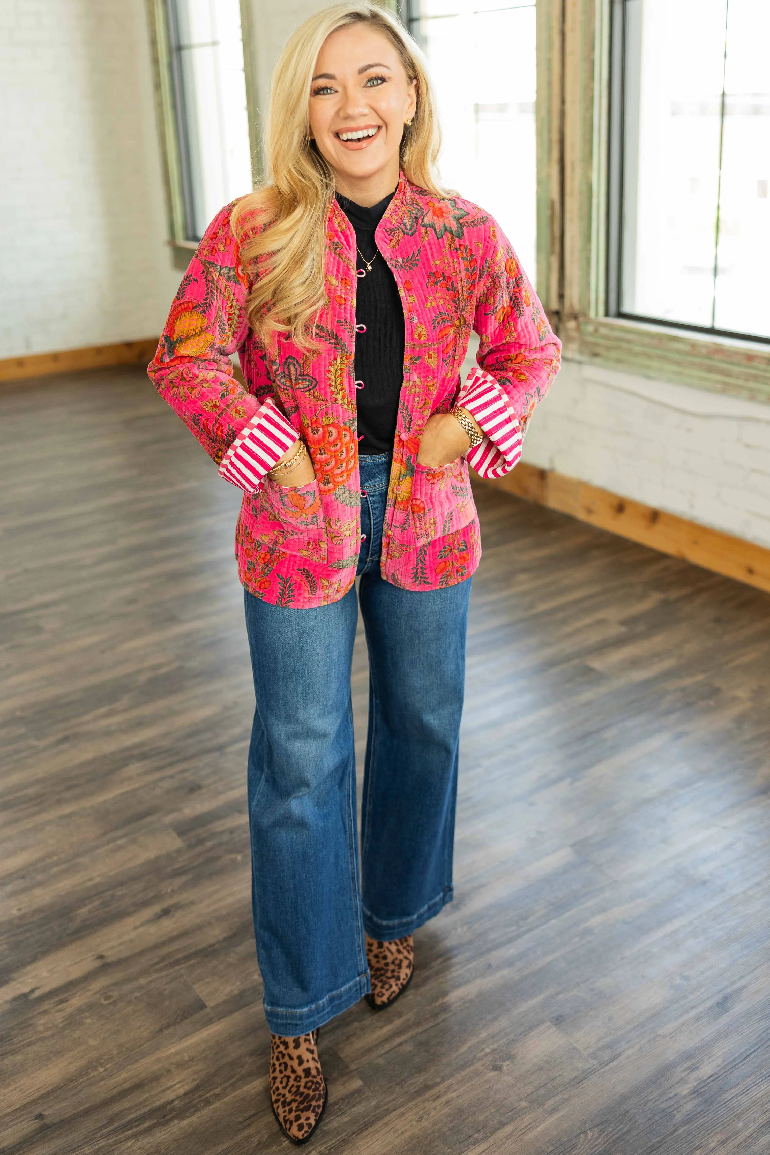 VELVET QUILTED JACKET