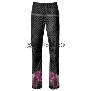 Velvet Women's Trousers Tartan Floral