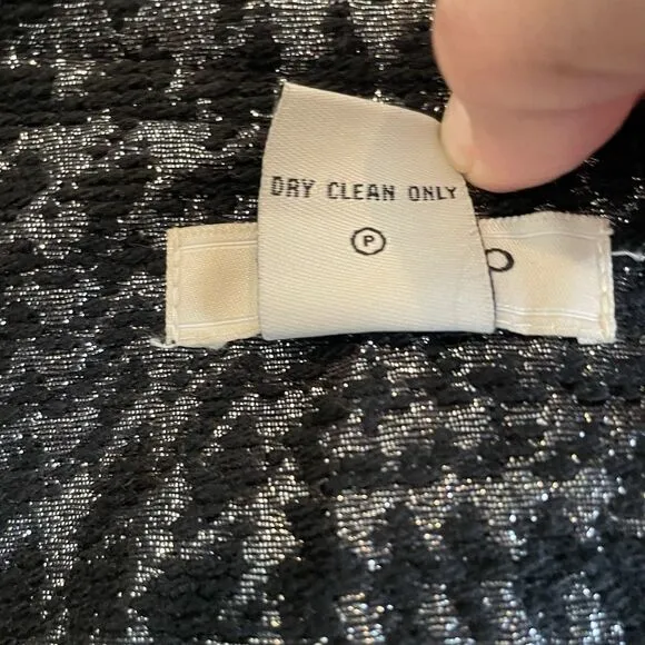 Vertigo Paris Brocade Chain Houndstooth Blazer Zip Wool Blend Jacket M