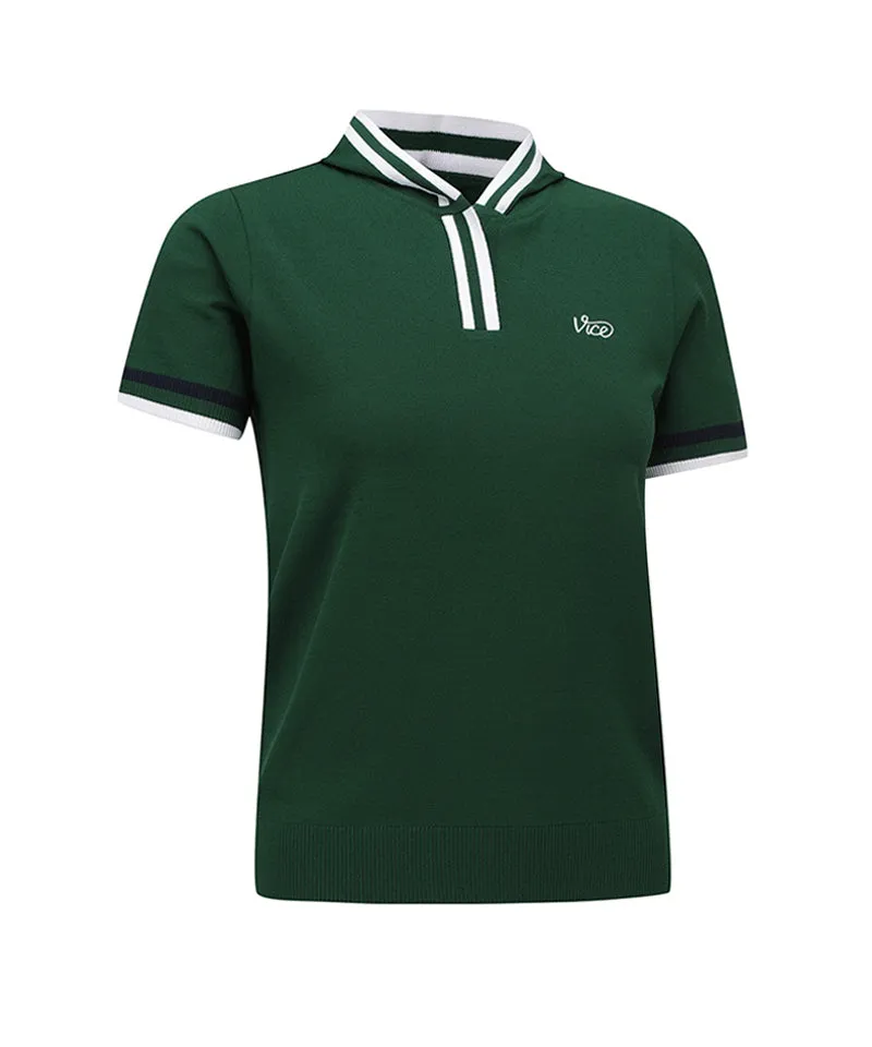 Vice Golf Atelier Women Mini Hoodie Short Sleeve Sweater - Green