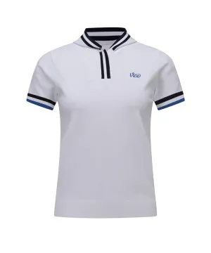 Vice Golf Atelier Women Mini Hoodie Short Sleeve Sweater - White