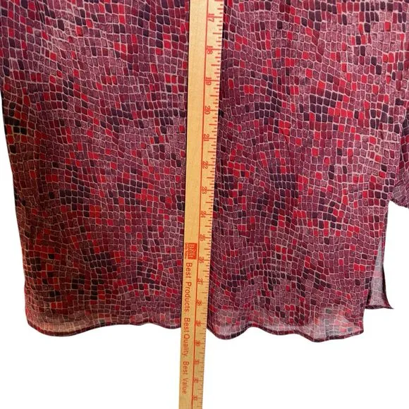 Victoria’s Secret Lounge Set XS Red Snake Print Long Sleeve Tunic Satin Pants