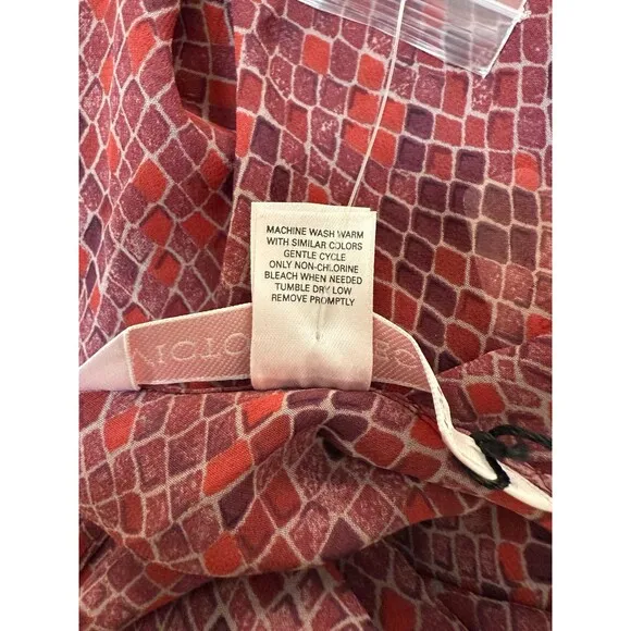 Victoria’s Secret Lounge Set XS Red Snake Print Long Sleeve Tunic Satin Pants