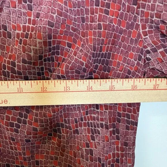 Victoria’s Secret Lounge Set XS Red Snake Print Long Sleeve Tunic Satin Pants