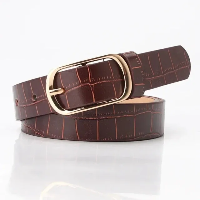 Vintage leopard snake print belt for women's clothes