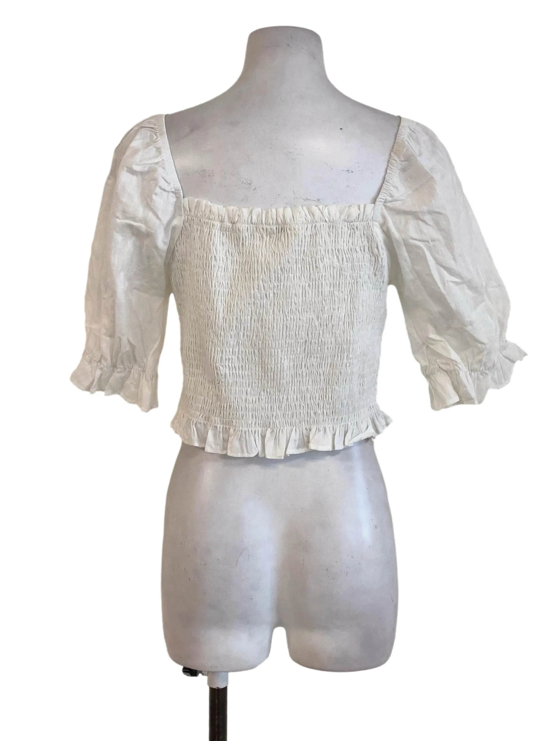White Pleated Top