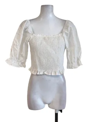 White Pleated Top